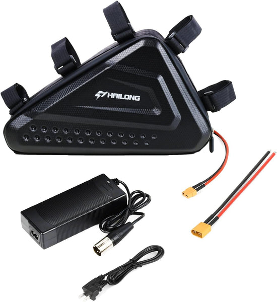 H HAILONG 48V 15Ah EBike Battery Lithium ion Battery with Waterproof Case fit for 250W-800W Motor 54.6V 2A Charger Electric Bike Bicycles for Mountain Bike Motor Bike/Trike/Scooter Conversion Kit