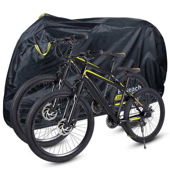 Faireach 420D Bike Cover Waterproof Outdoor for 2 Bikes OXFORD Fabric Heavy Duty Bicycle Cover Anti Dust Rain Snow UV Ebike Covers Waterproof for Mountain Road Electric Bike 80.7x45.2x35.4 Inches
